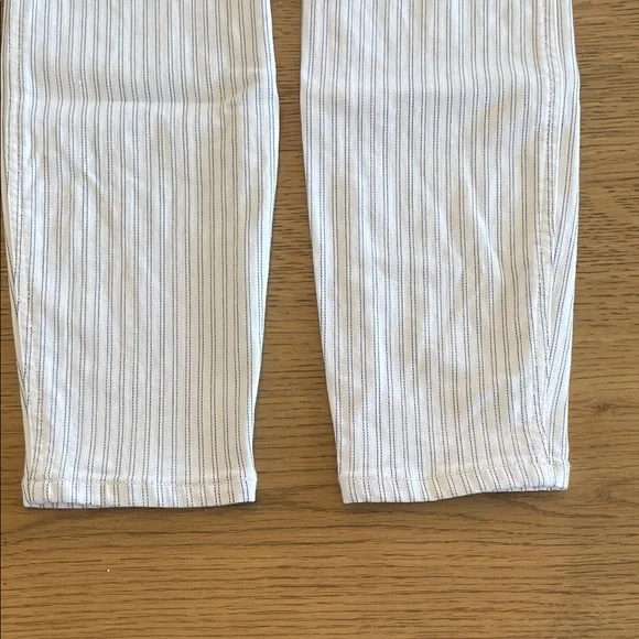 Pilcro Anthropologie Women’s High Rise Skinny Pants White Gray Stripes Size 28 - Picture 12 of 15